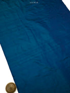 Blue Green Satin Tanchoi Silk Handloom Banarasi Suit - Sacred Weaves