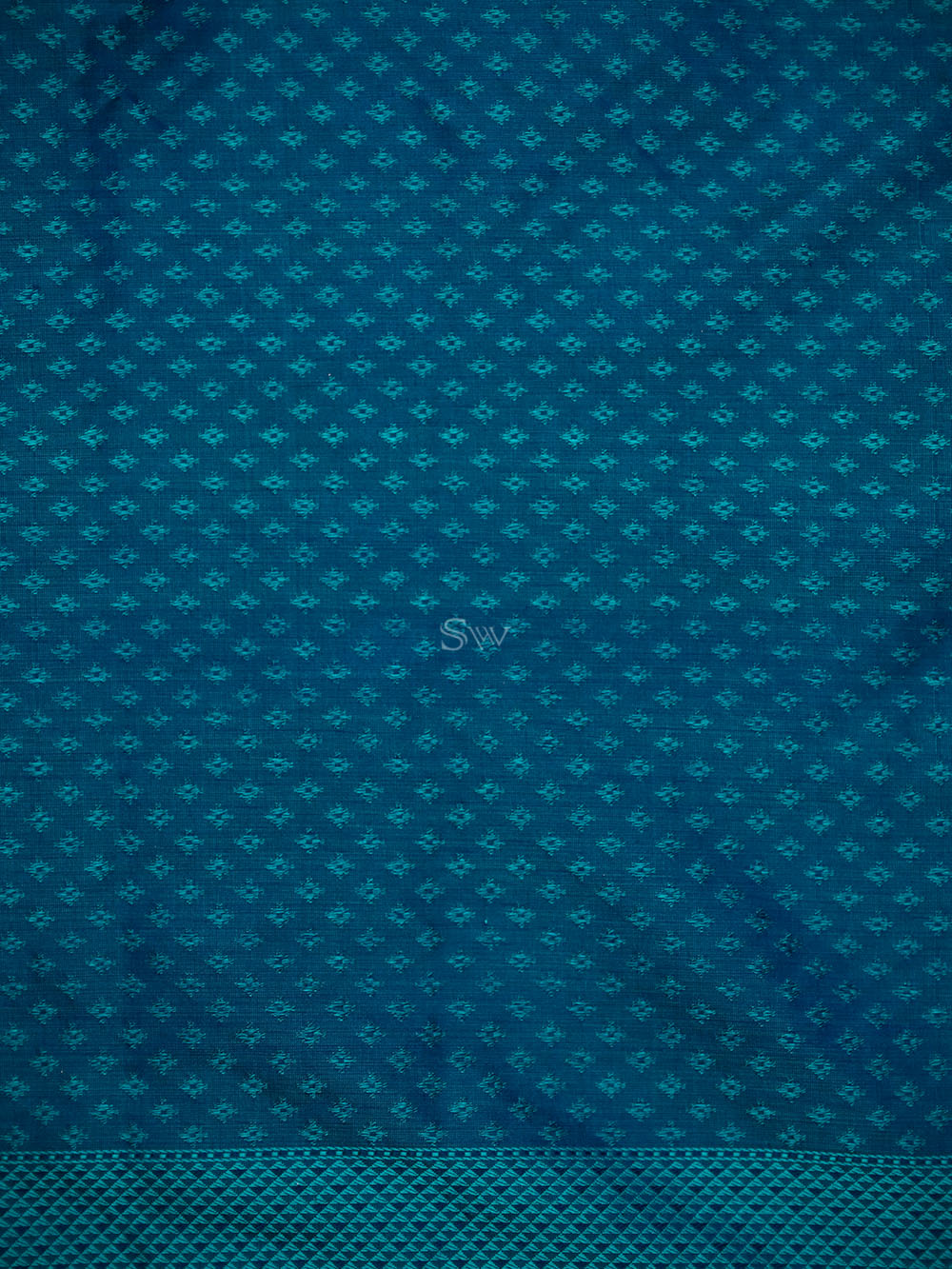 Blue Green Satin Tanchoi Silk Handloom Banarasi Suit - Sacred Weaves