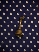 Navy Blue Meenakari Booti Katan Silk Handloom Banarasi Suit - Sacred Weaves