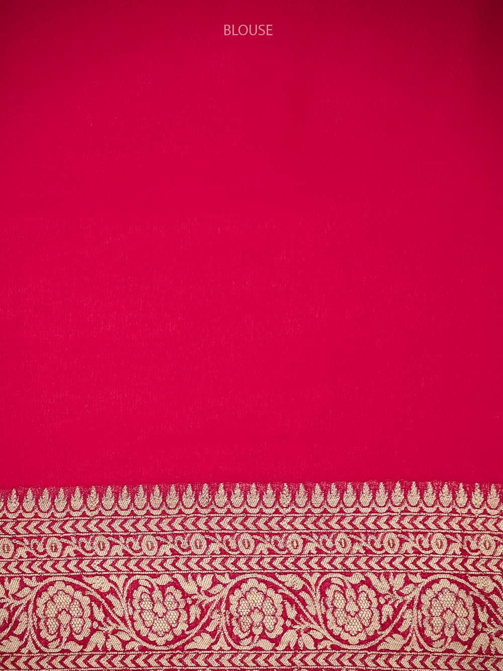 Reddish Pink Jaal Khaddi Georgette Handloom Banarasi Saree - Sacred Weaves
