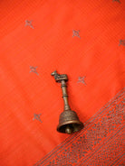 Dark Orange Booti Dupion Silk Handloom Banarasi Suit - Sacred Weaves