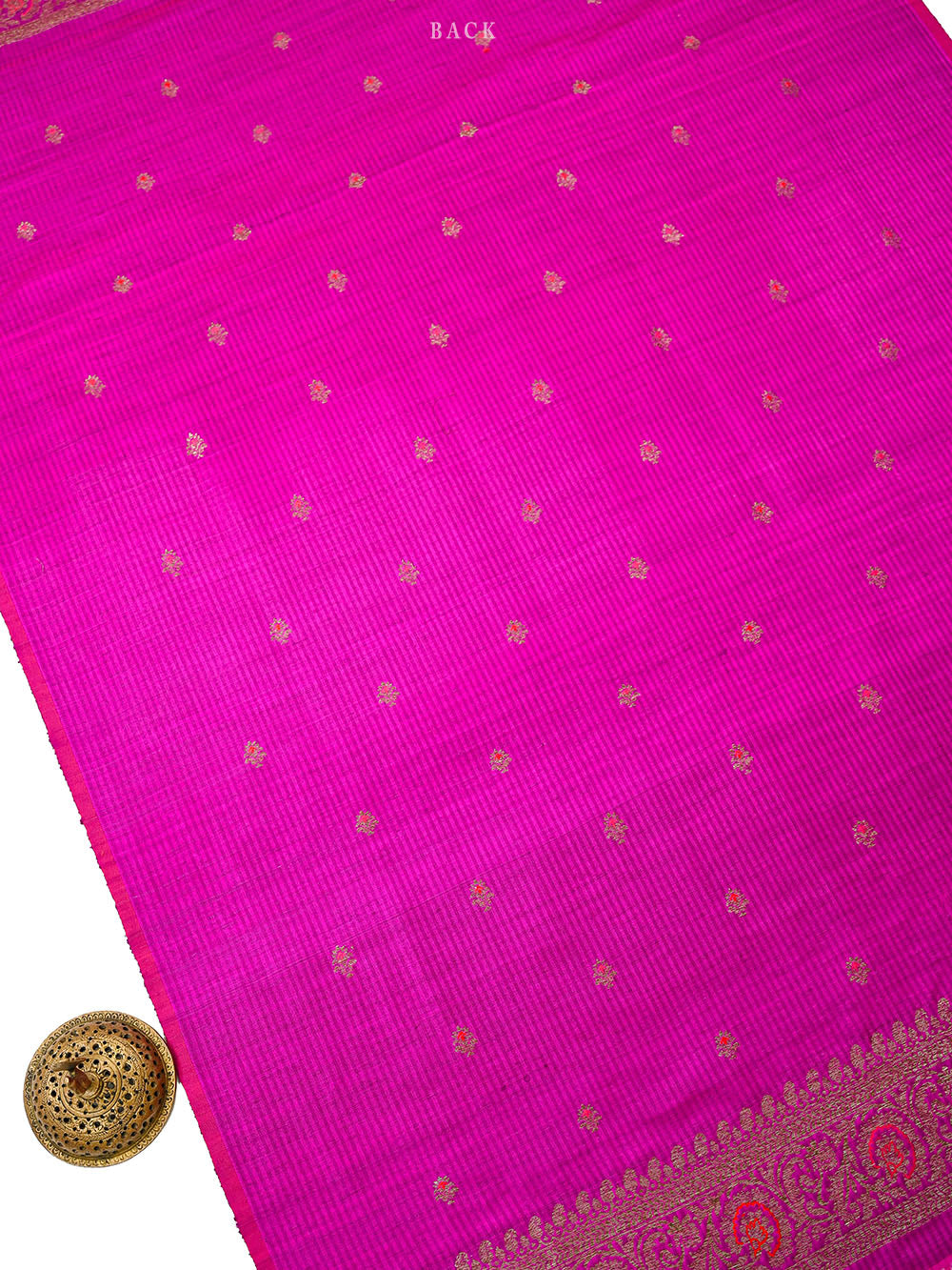 Dark Magenta Booti Dupion Silk Handloom Banarasi Suit - Sacred Weaves