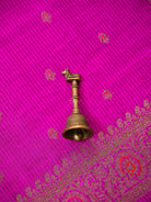 Dark Magenta Booti Dupion Silk Handloom Banarasi Suit - Sacred Weaves