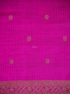 Dark Magenta Booti Dupion Silk Handloom Banarasi Suit - Sacred Weaves