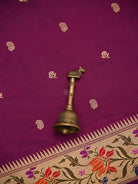 Wine Booti Katan Silk Handloom Banarasi Suit - Sacred Weaves