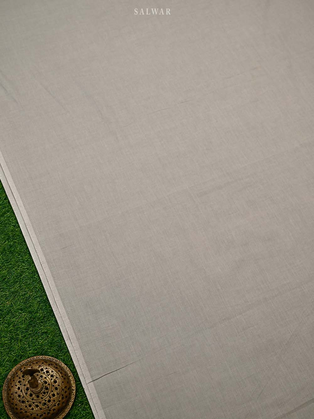 Light Beige Booti Cotton Silk Handloom Banarasi Suit - Sacred Weaves