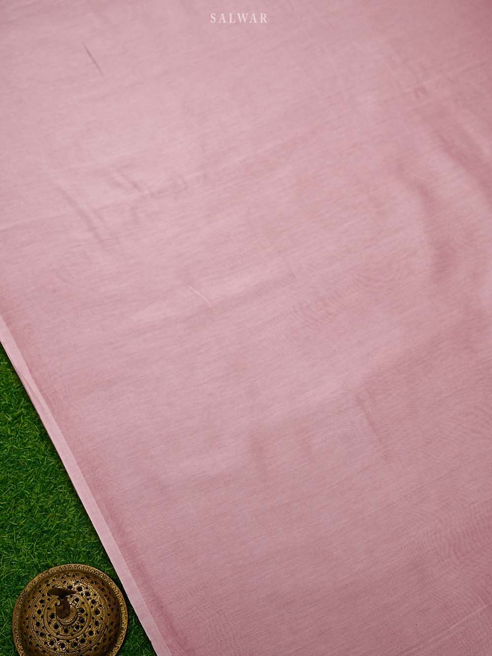 Pastel Pink Booti Cotton Silk Handloom Banarasi Suit - Sacred Weaves
