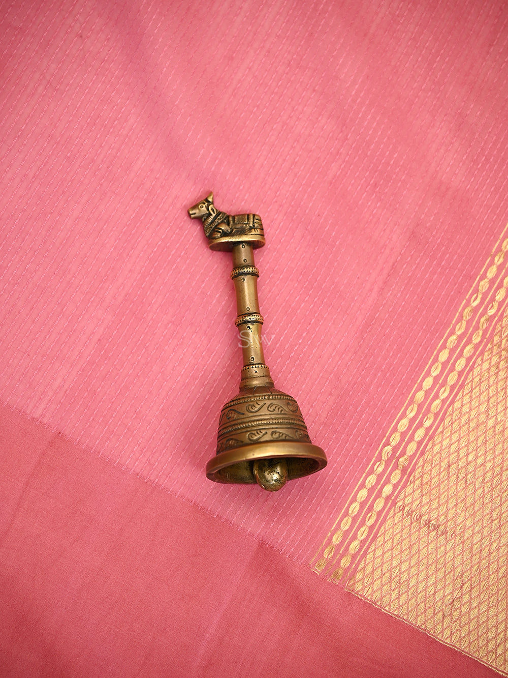 Pastel Pink Cotton Silk Banarasi Saree - Sacred Weaves