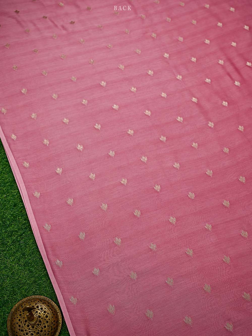 Pink Booti Cotton Silk Handloom Banarasi Suit - Sacred Weaves