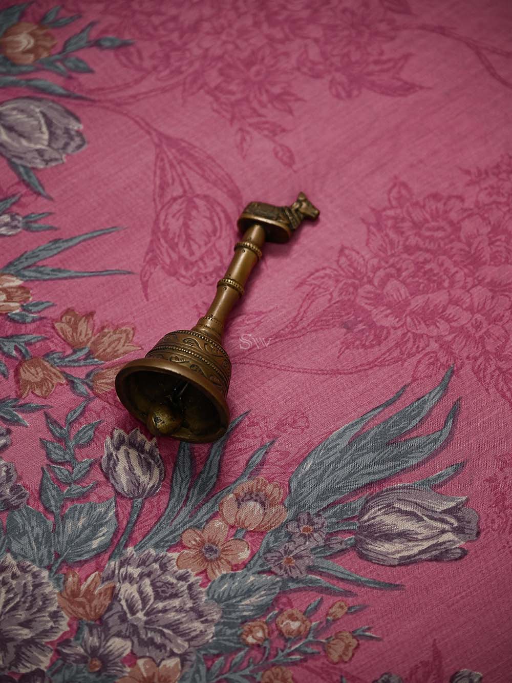 Pink Booti Cotton Silk Handloom Banarasi Suit - Sacred Weaves