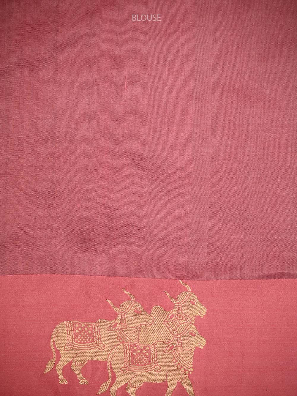Pink Peach Booti Pure Silk Handloom Banarasi Saree - Sacred Weaves