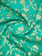 Sea Green Jaal Khaddi Georgette Handloom Banarasi Saree - Sacred Weaves