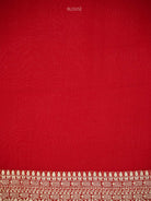 Cream Jaal Khaddi Georgette Handloom Banarasi Saree - Sacred Weaves