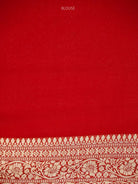 Cream Jaal Khaddi Georgette Handloom Banarasi Saree - Sacred Weaves