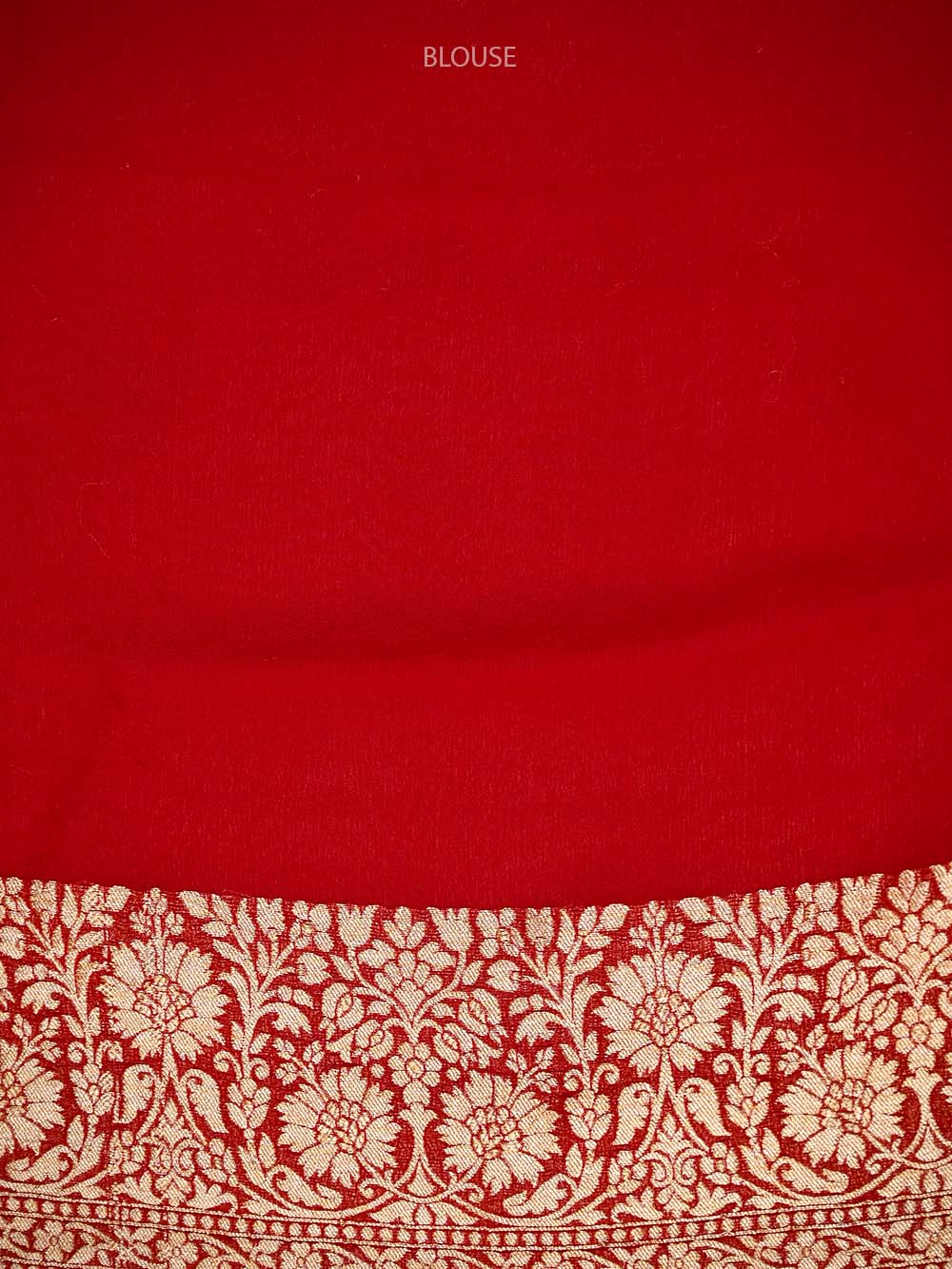 Cream Jaal Khaddi Georgette Handloom Banarasi Saree - Sacred Weaves