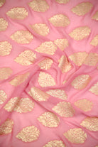 Pink Booti Khaddi Georgette Handloom Banarasi Suit - Sacred Weaves