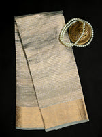 Sea Green Tissue Handloom Banarasi Dupatta - Sacred Weaves