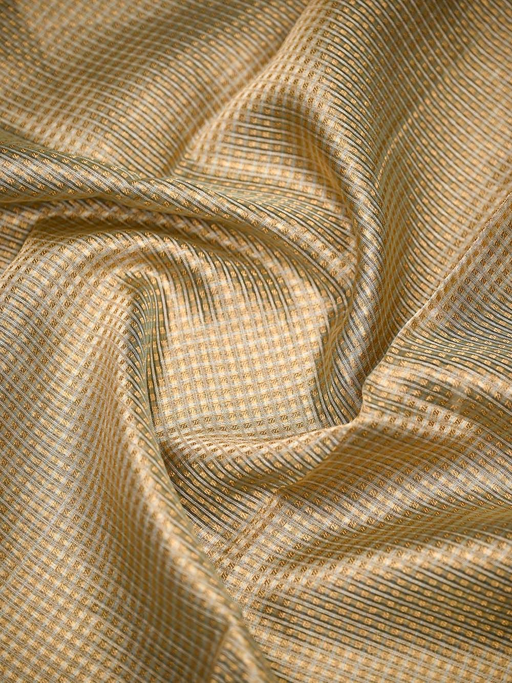 Sea Green Tissue Brocade Handloom Banarasi Dupatta - Sacred Weaves