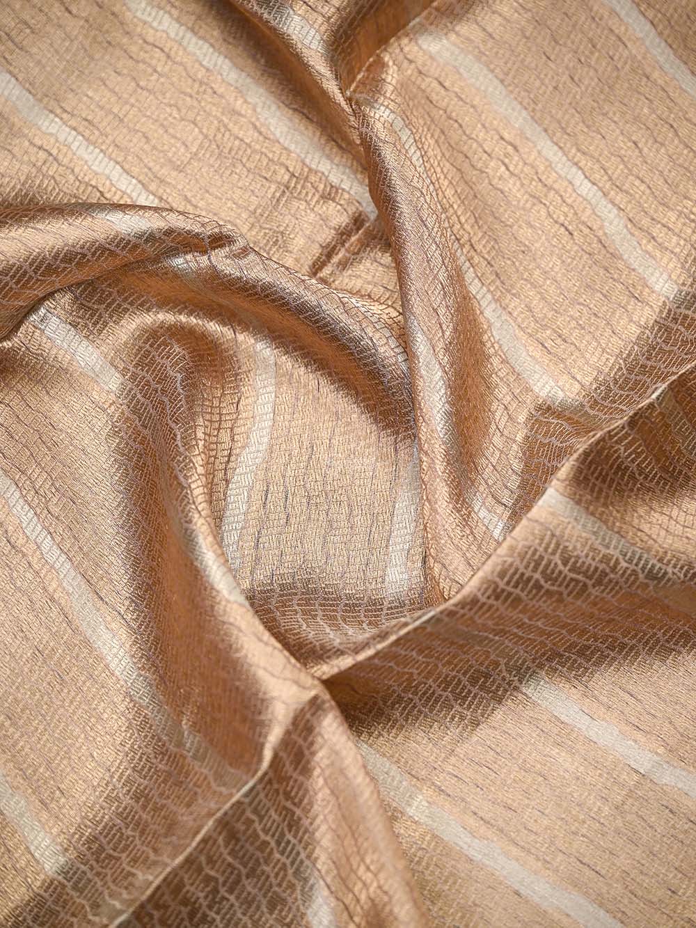Pastel Pink Brocade Tissue Handloom Banarasi Dupatta - Sacred Weaves