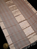 Pink Tissue Brocade Handloom Banarasi Dupatta - Sacred Weaves