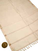 Beige Tissue Handloom Banarasi Dupatta - Sacred Weaves