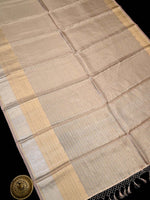 Pink Tissue Brocade Handloom Banarasi Dupatta - Sacred Weaves