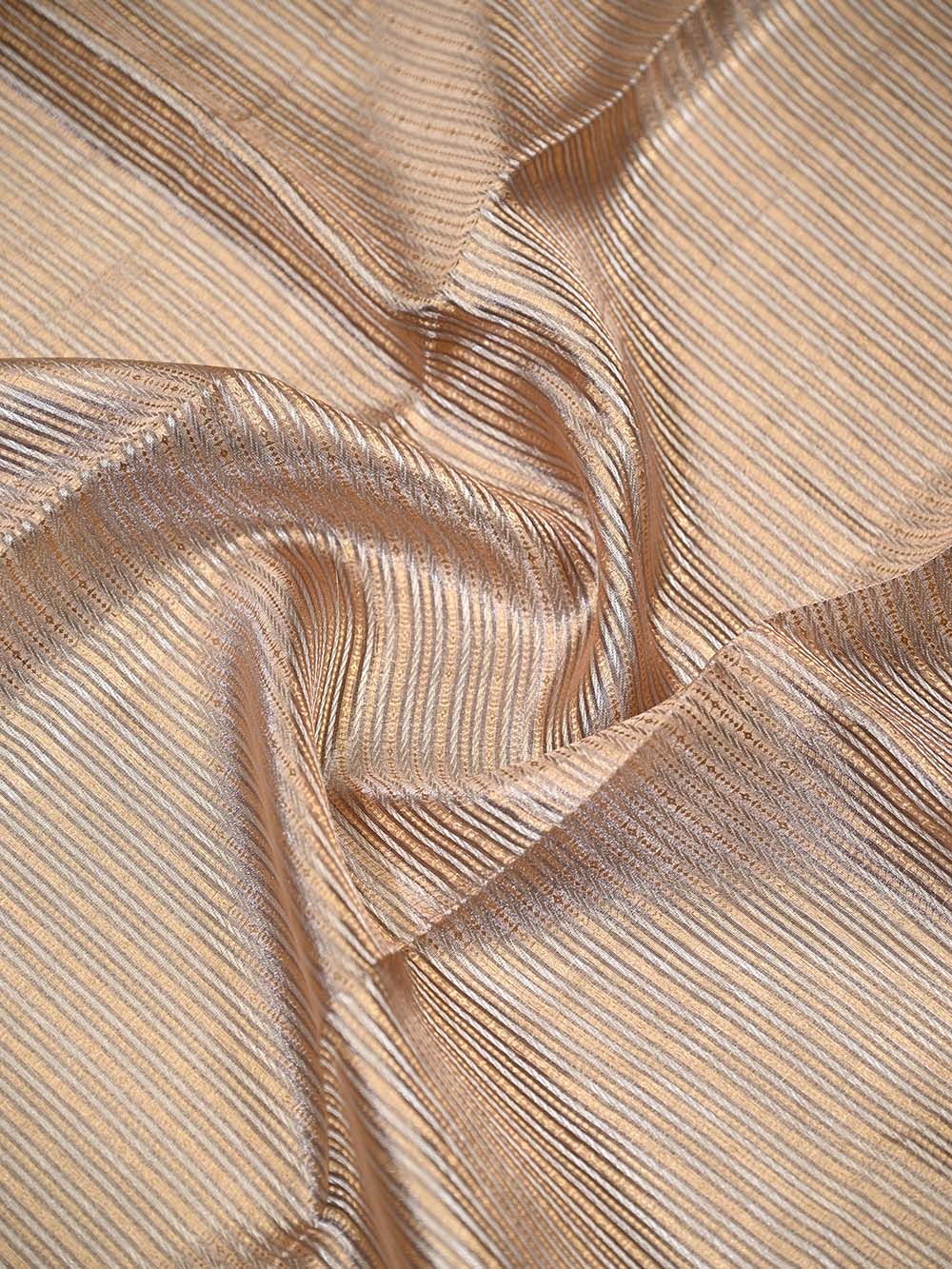 Pink Tissue Brocade Handloom Banarasi Dupatta - Sacred Weaves