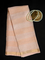 Pink Tissue Brocade Handloom Banarasi Dupatta