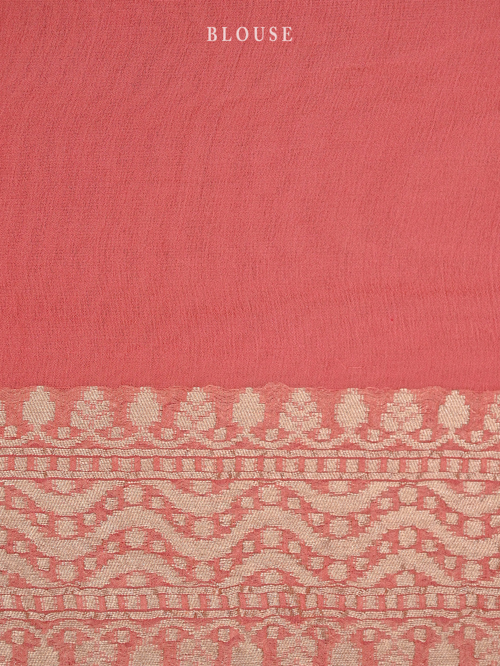 Peach Grey Rangkat Khaddi Georgette Handloom Banarasi Saree - Sacred Weaves