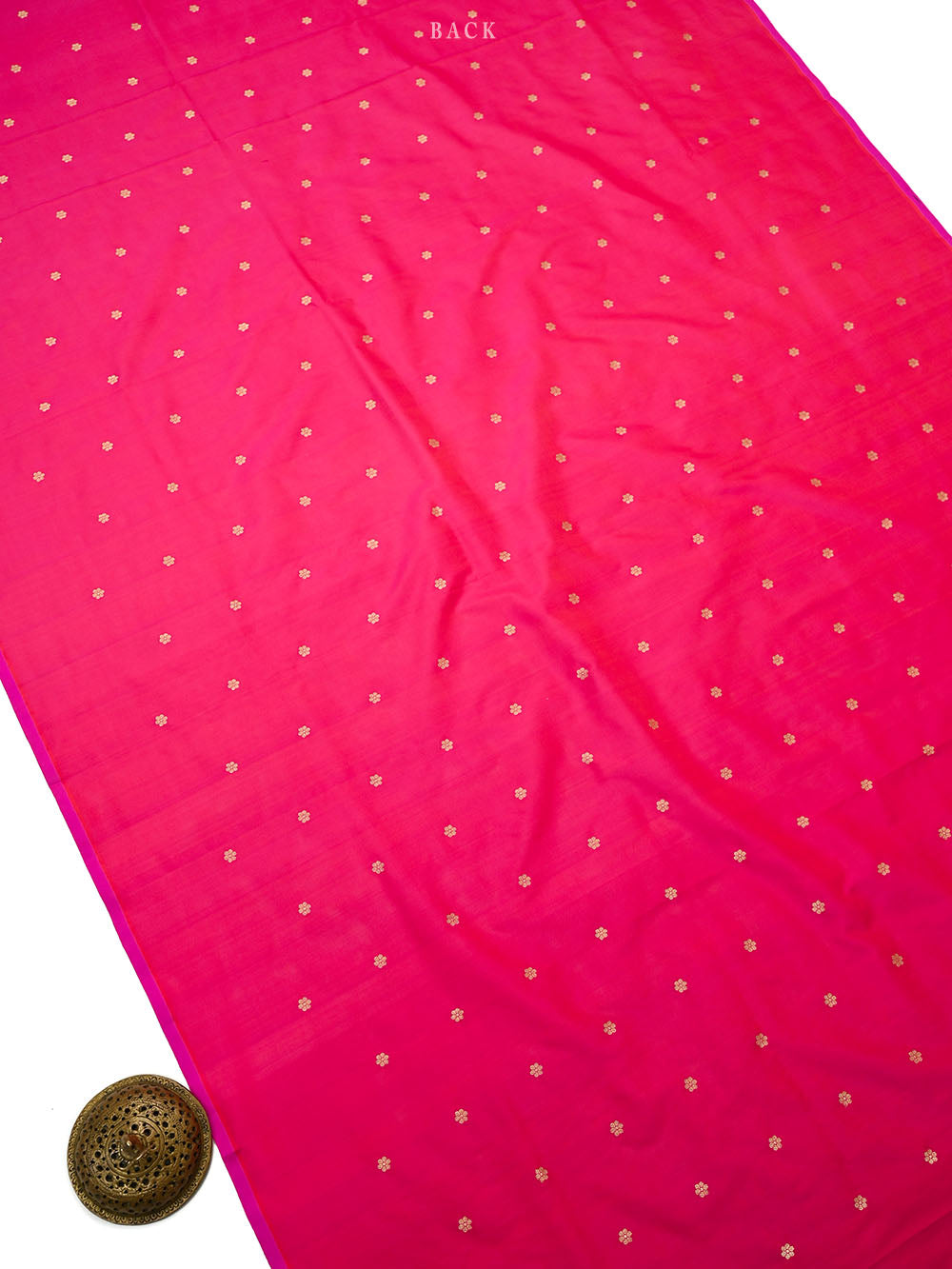 Pink Orange Floral Booti Katan Silk Handloom Banarasi Suit - Sacred Weaves