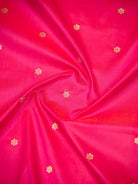 Pink Orange Floral Booti Katan Silk Handloom Banarasi Suit - Sacred Weaves