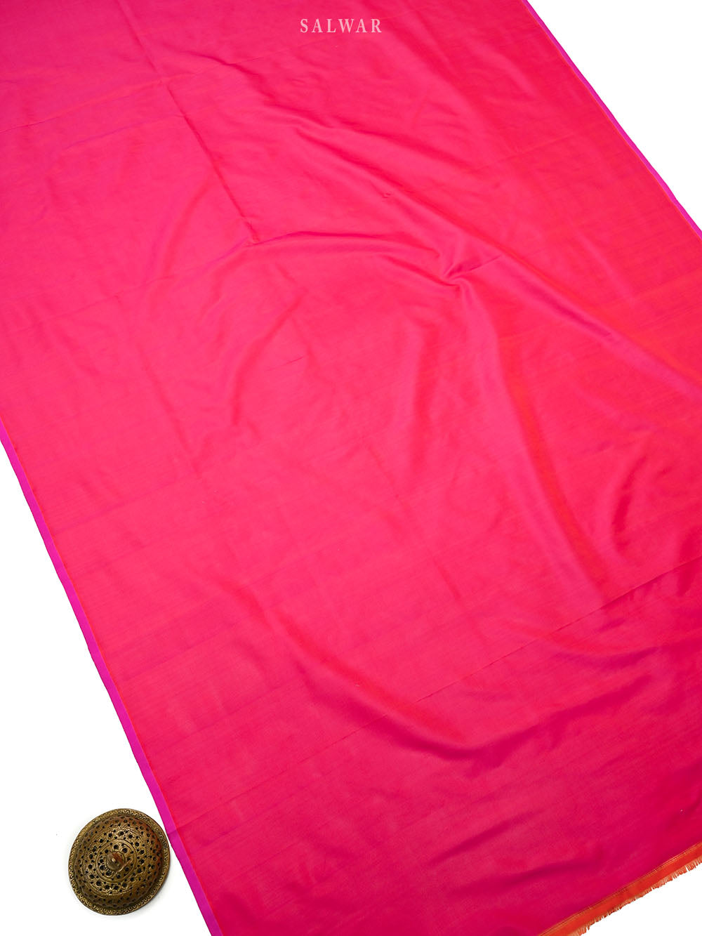 Pink Orange Floral Booti Katan Silk Handloom Banarasi Suit - Sacred Weaves