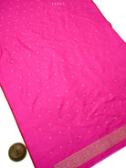 Magenta Floral Booti Katan Silk Handloom Banarasi Suit - Sacred Weaves