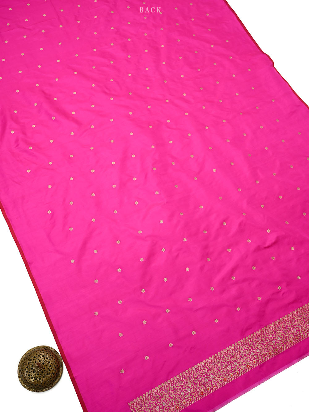 Magenta Floral Booti Katan Silk Handloom Banarasi Suit - Sacred Weaves