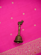 Magenta Floral Booti Katan Silk Handloom Banarasi Suit - Sacred Weaves