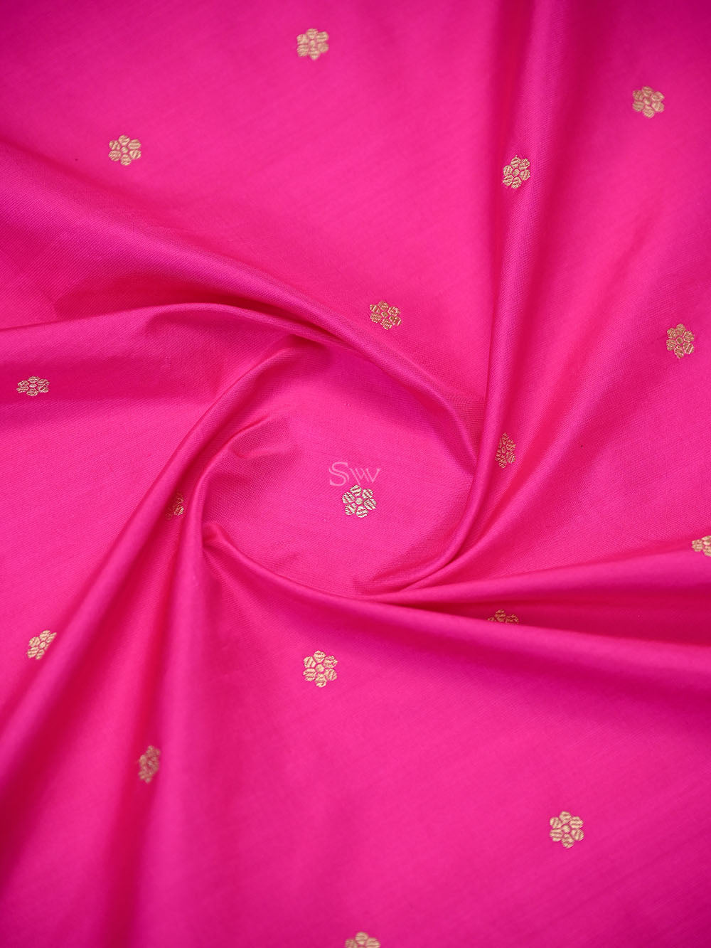 Magenta Floral Booti Katan Silk Handloom Banarasi Suit - Sacred Weaves