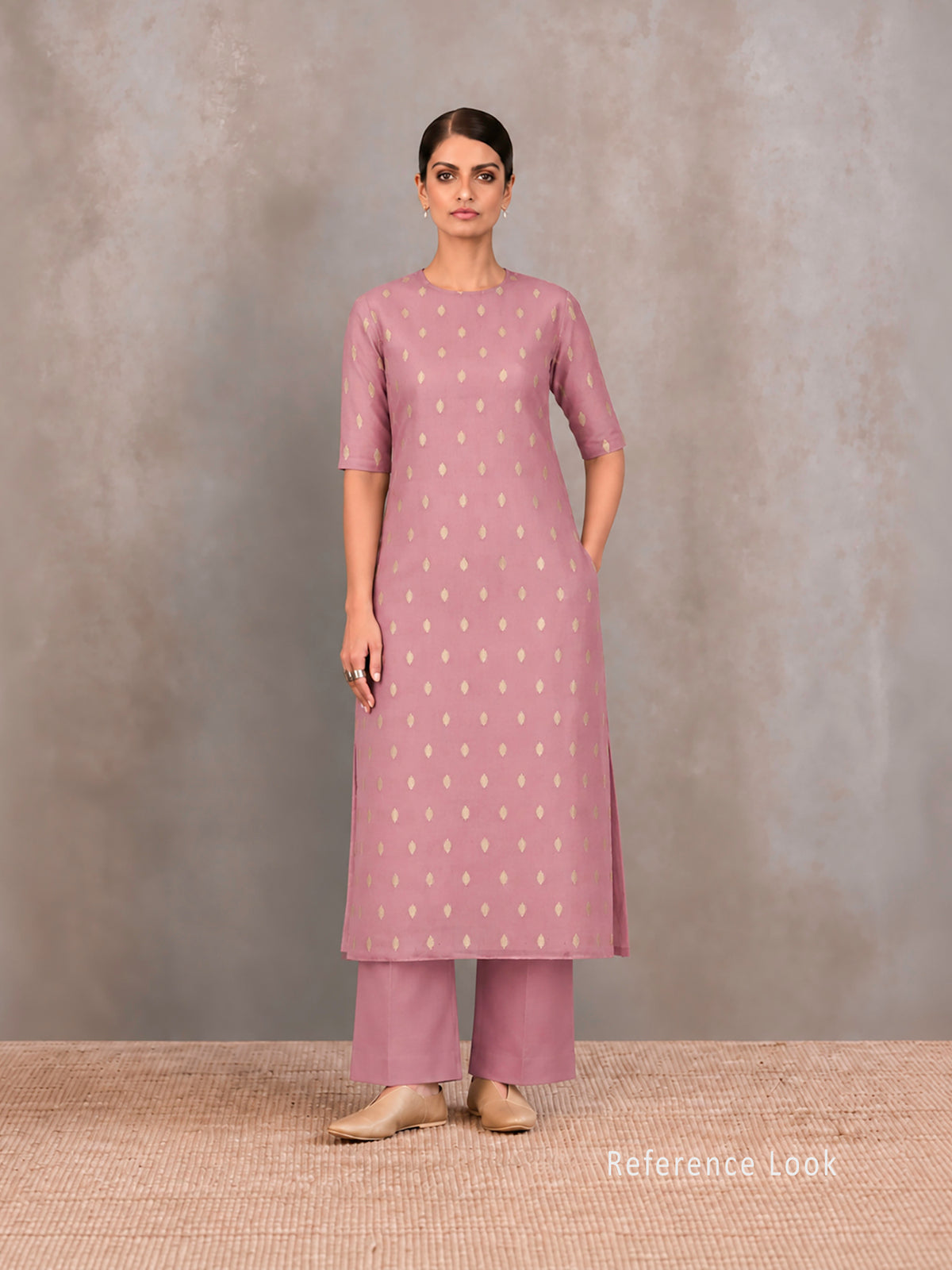 Pastel Pink Booti Khaddi Georgette Handloom Banarasi Suit - Sacred Weaves