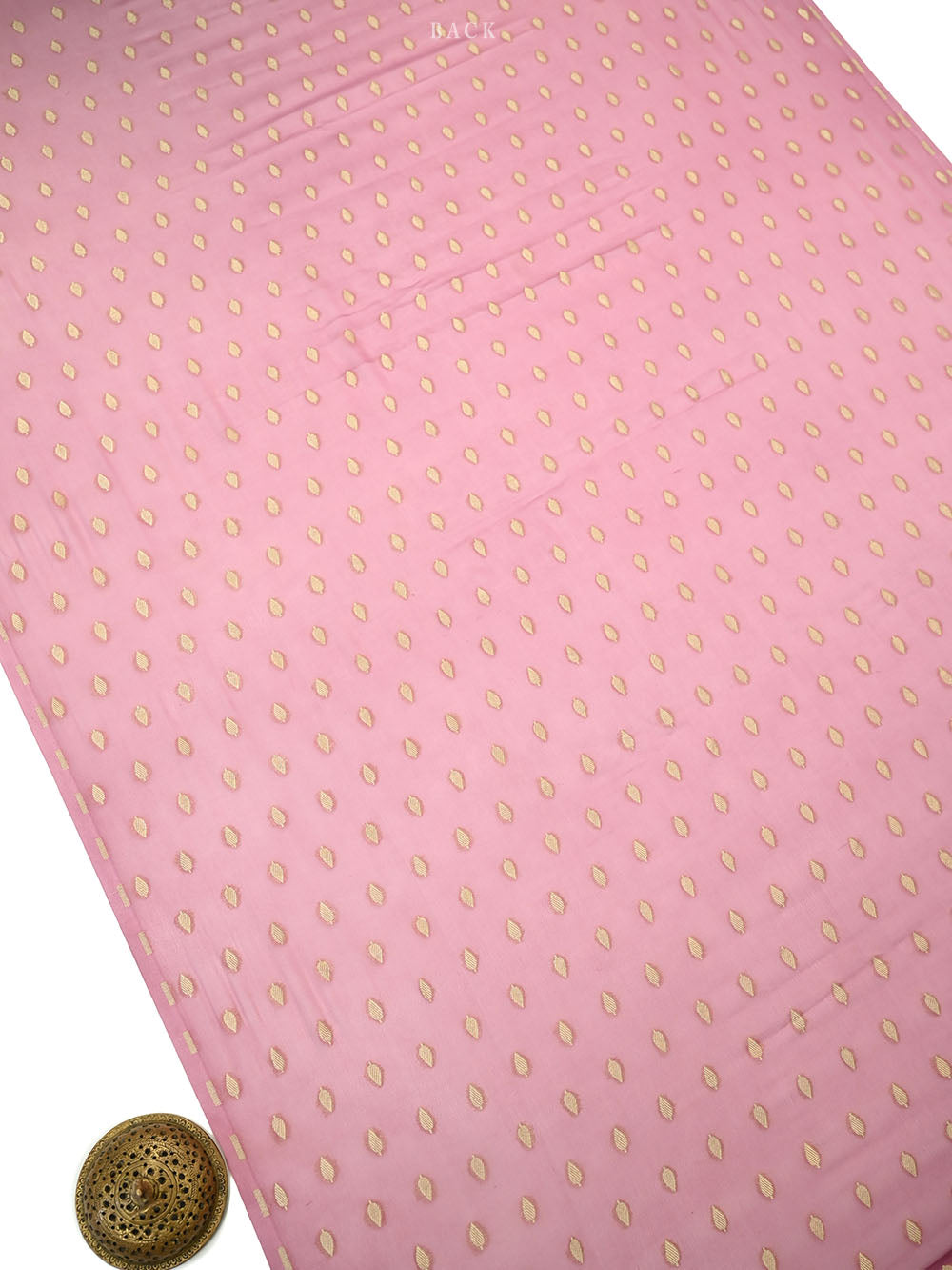 Pastel Pink Booti Khaddi Georgette Handloom Banarasi Suit - Sacred Weaves