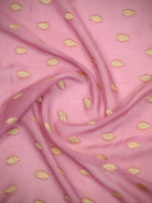 Pastel Pink Booti Khaddi Georgette Handloom Banarasi Suit - Sacred Weaves