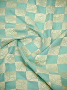 Sea Green Booti Khaddi Georgette Handloom Banarasi Suit - Sacred Weaves