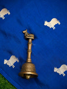 Blue Shikargah Katan Silk Handloom Banarasi Dupatta - Sacred Weaves