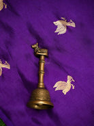 Purple Shikargah Katan Silk Handloom Banarasi Dupatta - Sacred Weaves