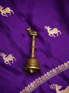 Purple Shikargah Katan Silk Handloom Banarasi Dupatta  - Sacred Weaves