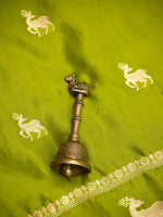 Green Shikargah Katan Silk Handloom Banarasi Dupatta - Sacred Weaves