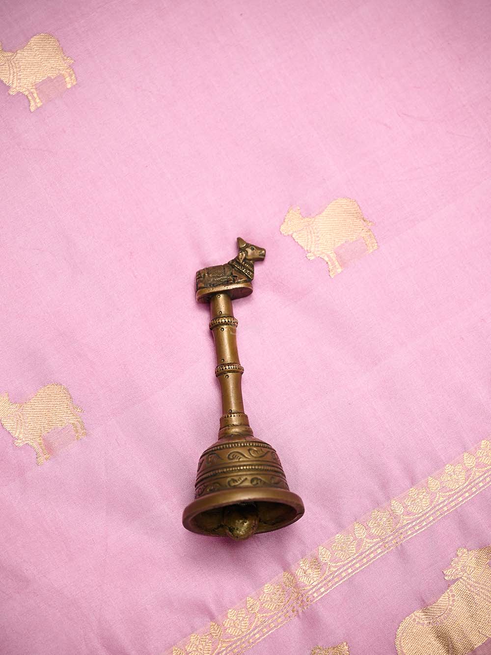 Pastel Pink Plain Katan Silk Handloom Banarasi Suit - Sacred Weaves