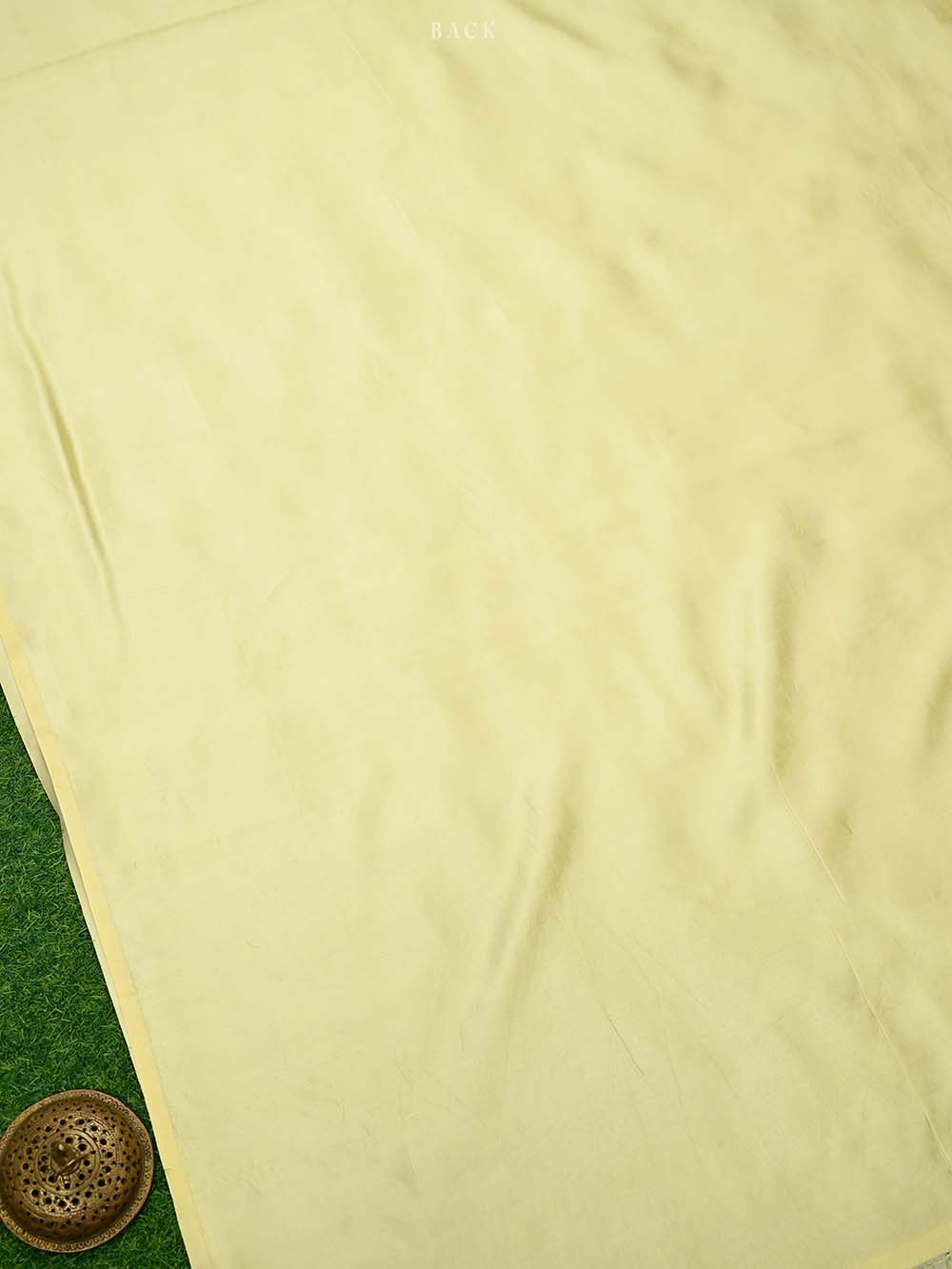 Pastel Yellow Plain Katan Silk Handloom Banarasi Suit - Sacred Weaves