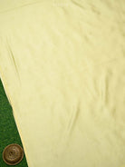 Pastel Yellow Plain Katan Silk Handloom Banarasi Suit - Sacred Weaves