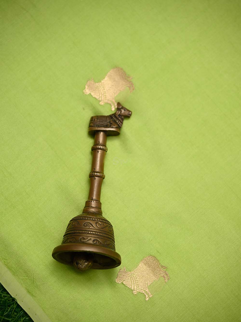 Pista Green Plain Katan Silk Handloom Banarasi Suit - Sacred Weaves