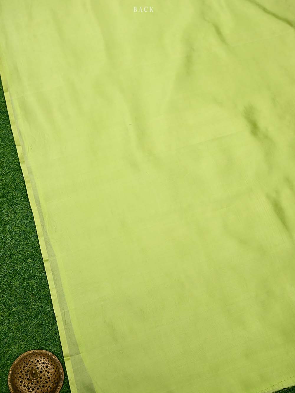 Pista Green Plain Katan Silk Handloom Banarasi Suit - Sacred Weaves