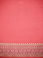 Pink Rangkat Jaal Khaddi Georgette Handloom Banarasi Saree - Sacred Weaves
